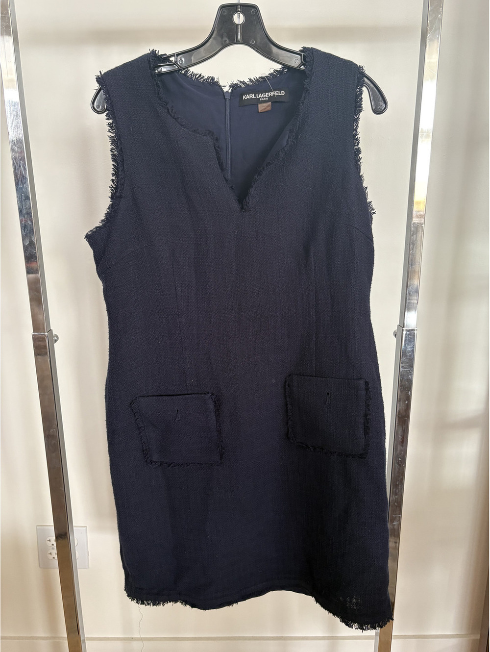 Karl Lagerfeld Sleeveless Zip Up Dress, Size 14